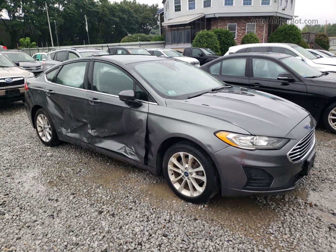 2019 Ford Fusion Se Silver vin: 3FA6P0LU2KR101151