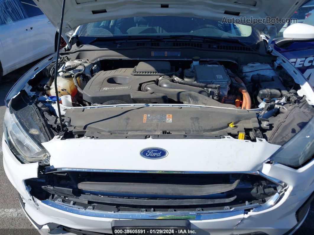 2019 Ford Fusion Hybrid Se White vin: 3FA6P0LU2KR104115