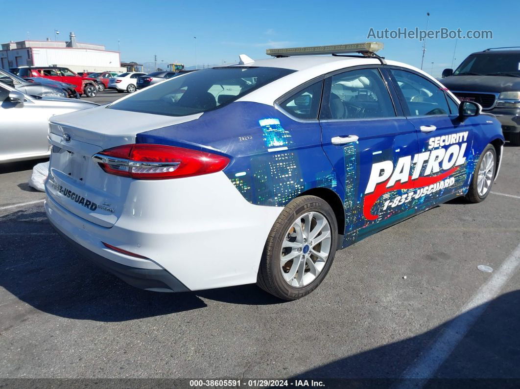 2019 Ford Fusion Hybrid Se White vin: 3FA6P0LU2KR104115