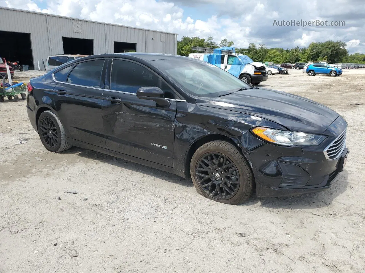 2019 Ford Fusion Se Black vin: 3FA6P0LU2KR105054