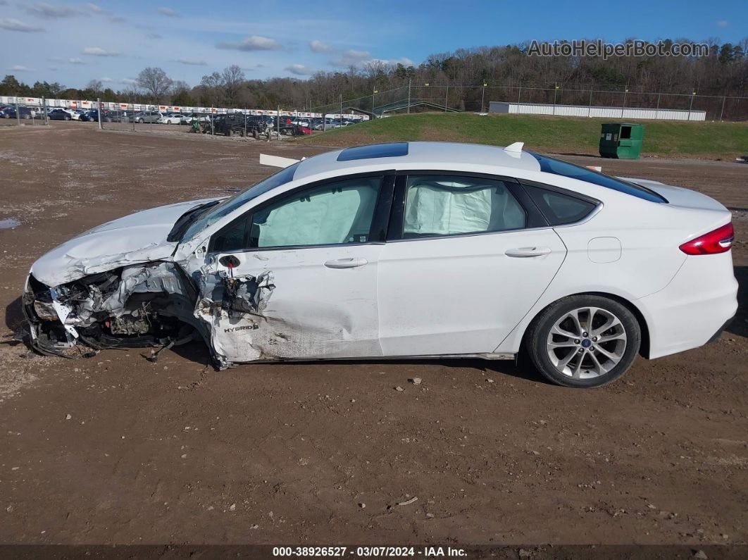 2019 Ford Fusion Hybrid Se White vin: 3FA6P0LU2KR117365