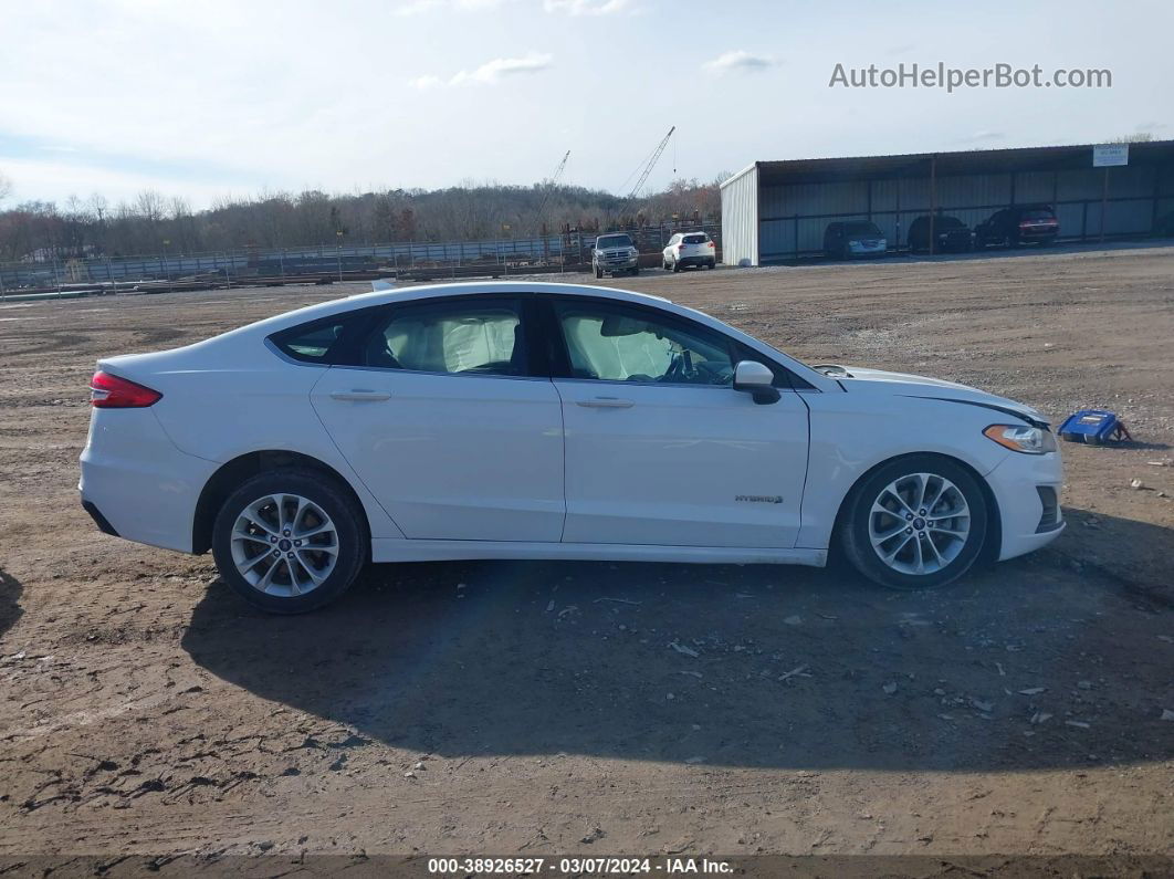 2019 Ford Fusion Hybrid Se White vin: 3FA6P0LU2KR117365