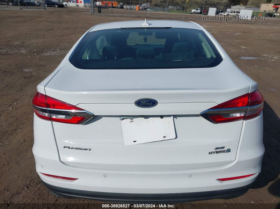 2019 Ford Fusion Hybrid Se White vin: 3FA6P0LU2KR117365