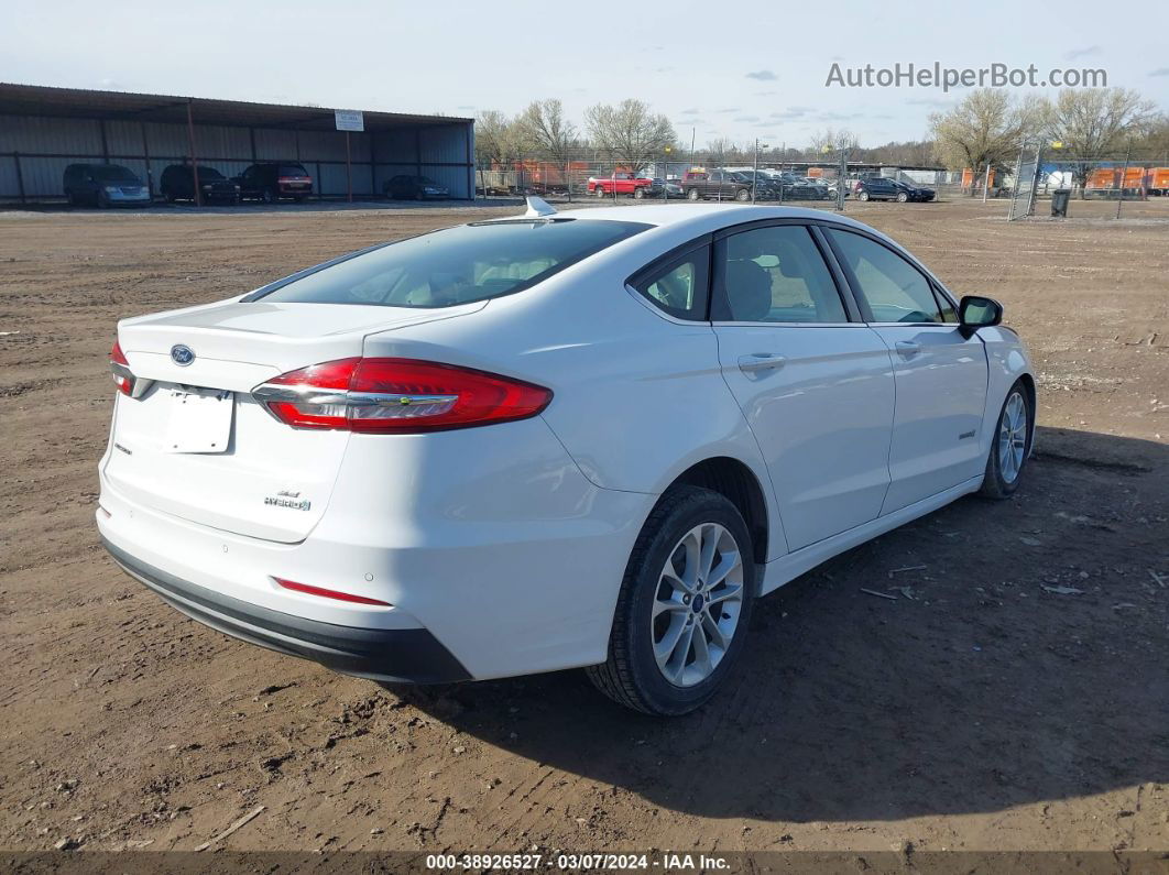 2019 Ford Fusion Hybrid Se White vin: 3FA6P0LU2KR117365