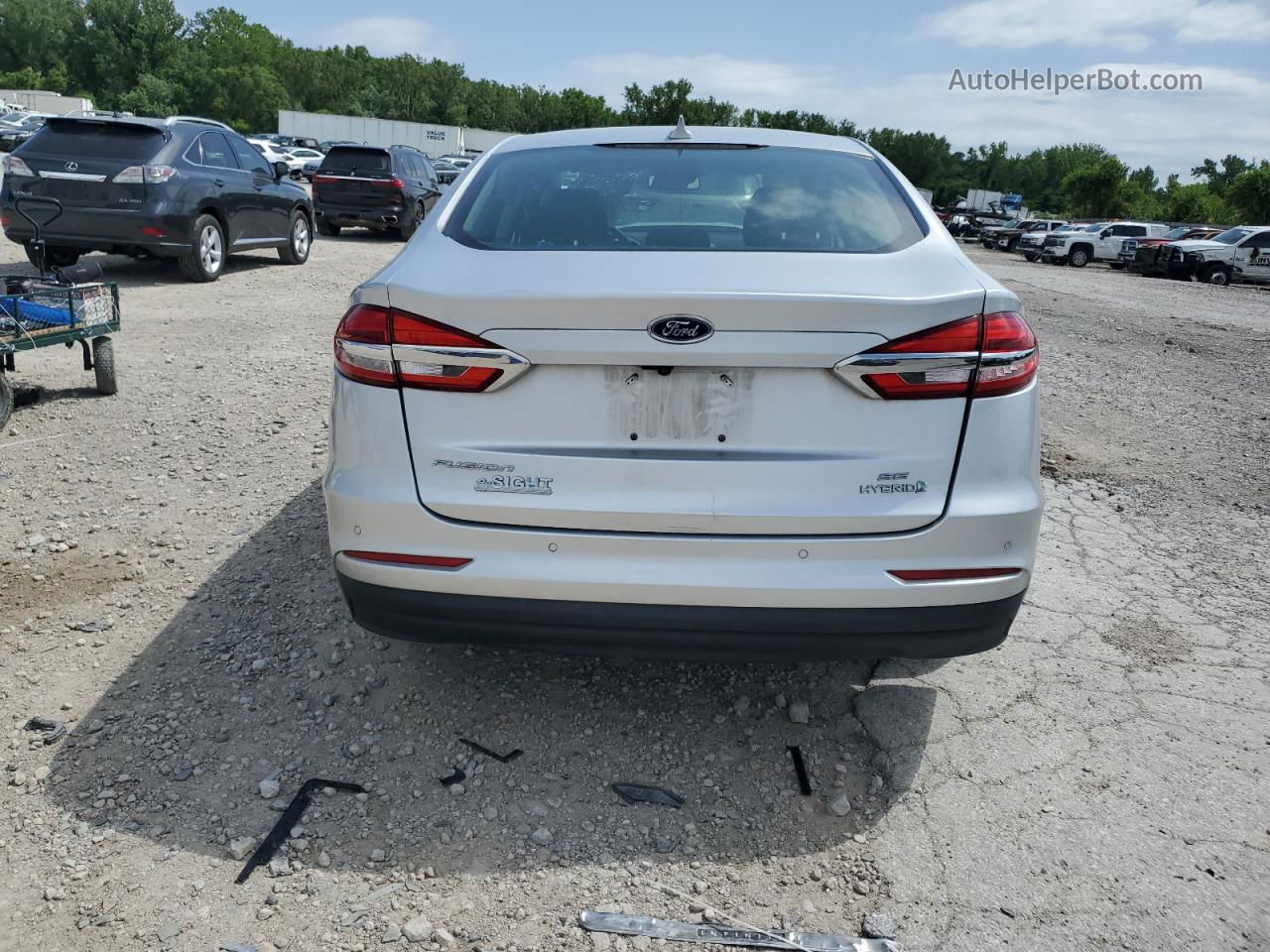 2019 Ford Fusion Se Silver vin: 3FA6P0LU2KR167506