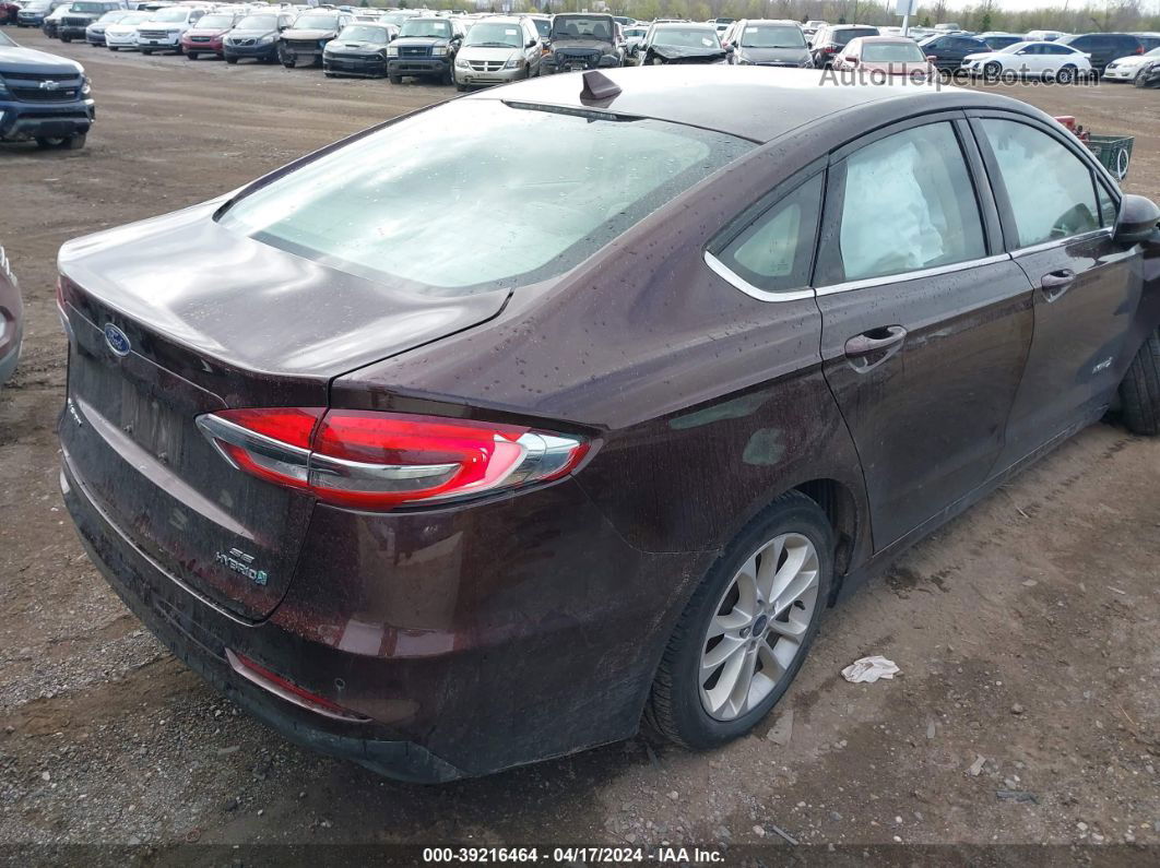 2019 Ford Fusion Hybrid Se Brown vin: 3FA6P0LU2KR196844