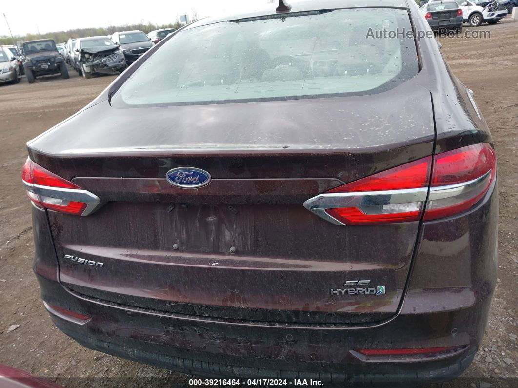 2019 Ford Fusion Hybrid Se Brown vin: 3FA6P0LU2KR196844