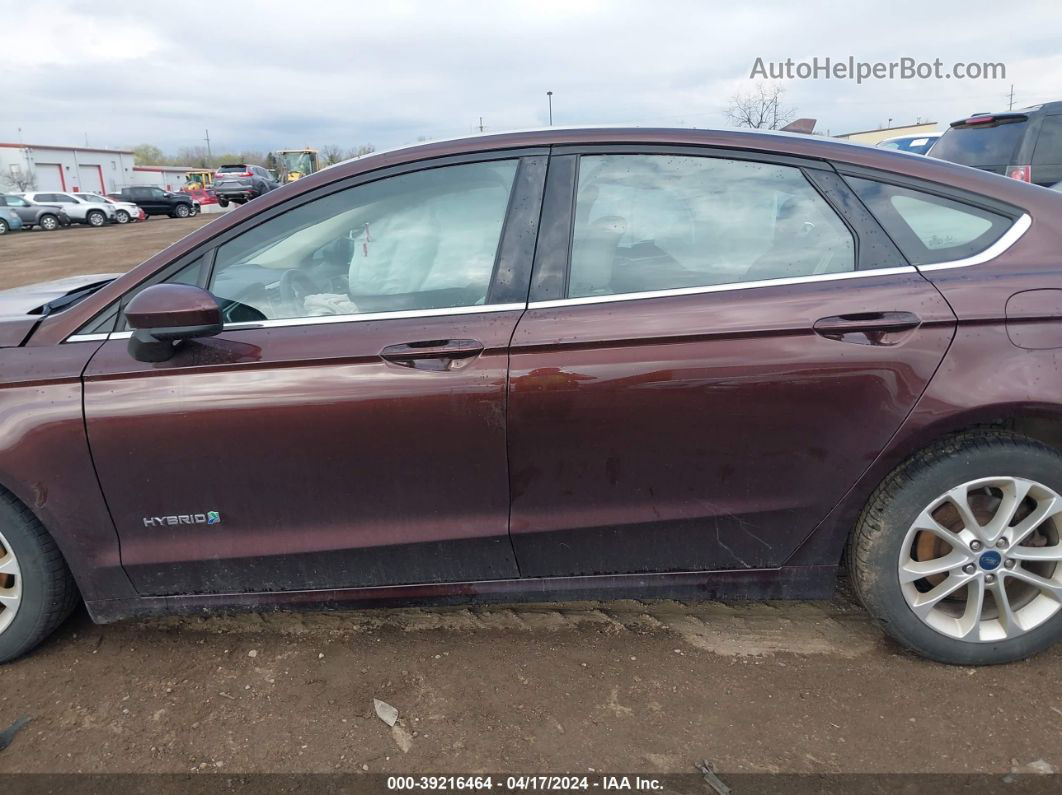 2019 Ford Fusion Hybrid Se Brown vin: 3FA6P0LU2KR196844