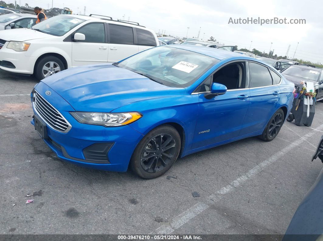 2019 Ford Fusion Hybrid Se Blue vin: 3FA6P0LU2KR200231