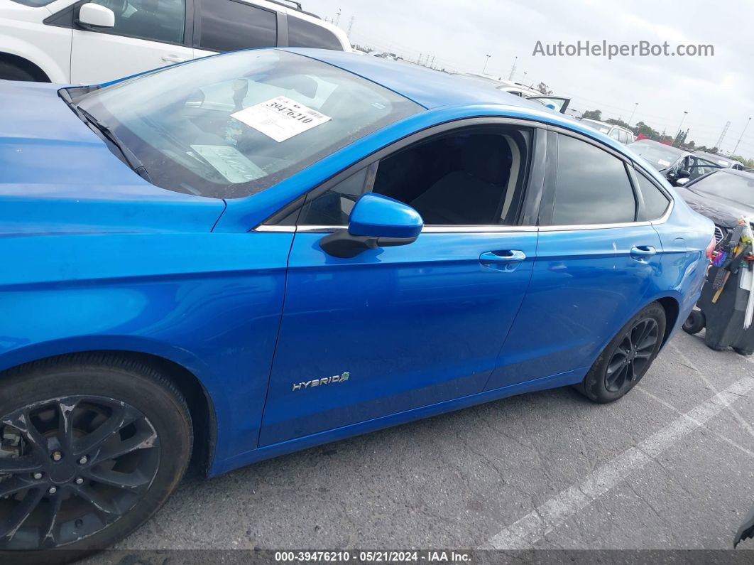 2019 Ford Fusion Hybrid Se Blue vin: 3FA6P0LU2KR200231