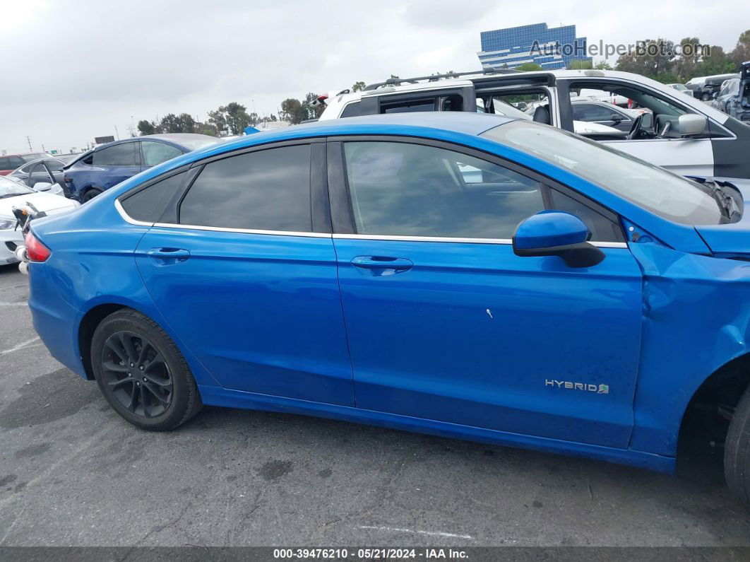 2019 Ford Fusion Hybrid Se Blue vin: 3FA6P0LU2KR200231