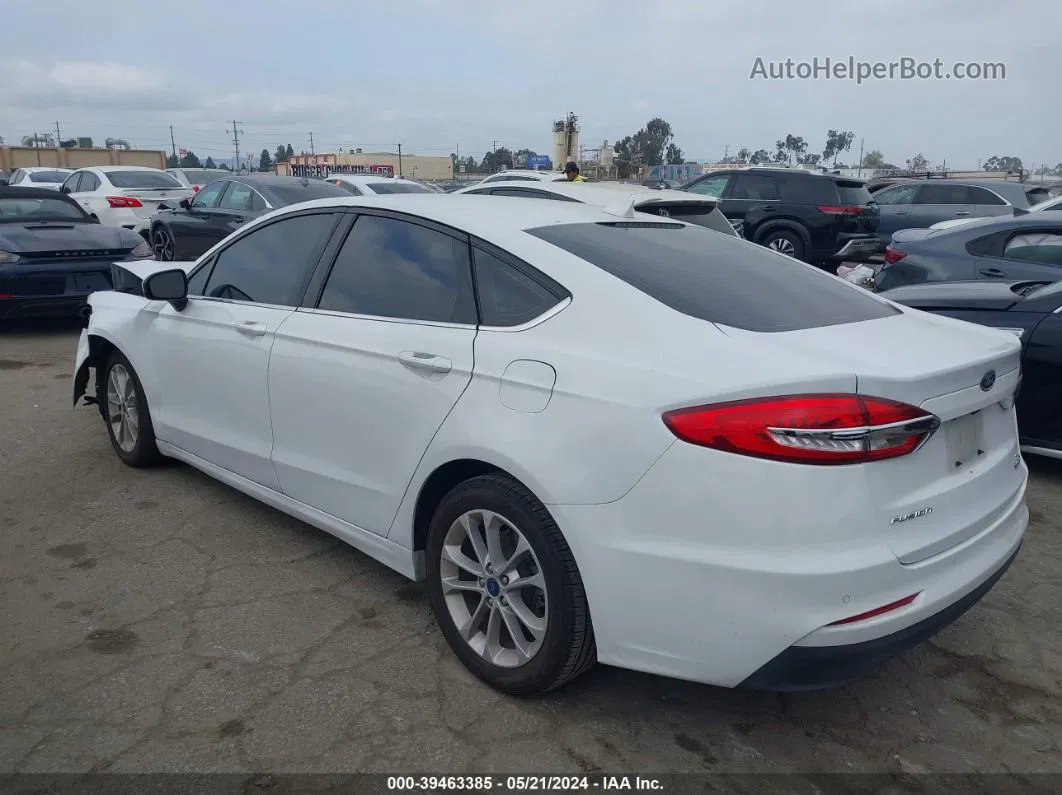 2019 Ford Fusion Hybrid Se White vin: 3FA6P0LU2KR272238