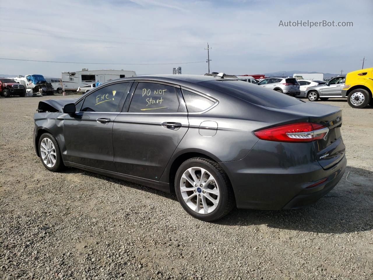 2020 Ford Fusion Se Gray vin: 3FA6P0LU2LR267395