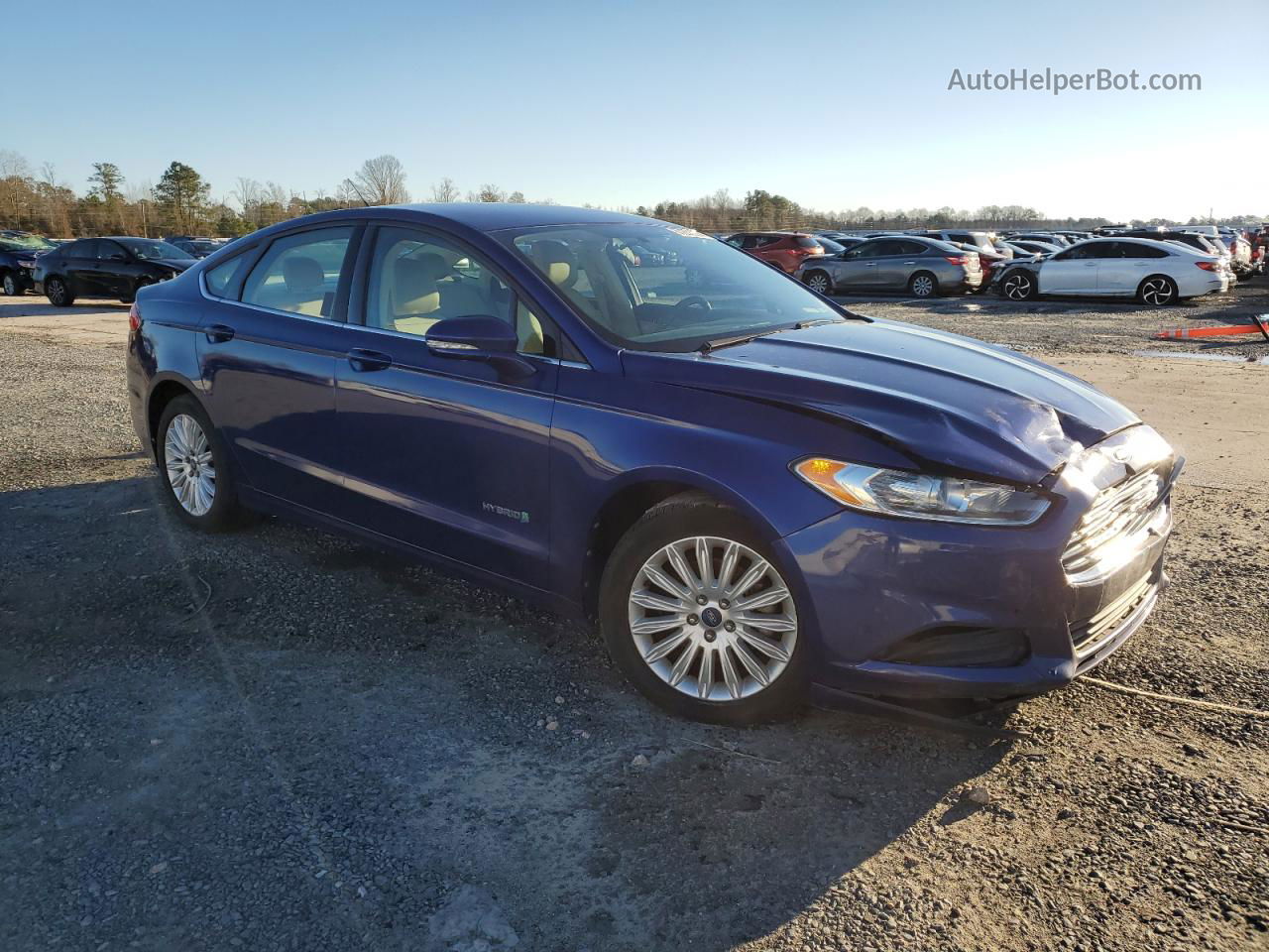 2013 Ford Fusion Se Hybrid Blue vin: 3FA6P0LU3DR188206