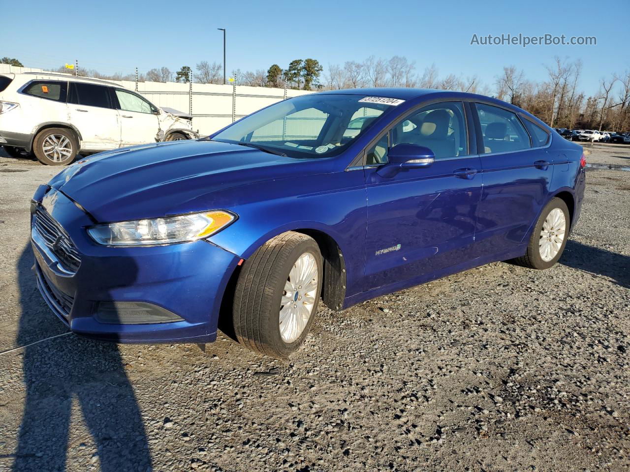 2013 Ford Fusion Se Hybrid Blue vin: 3FA6P0LU3DR188206