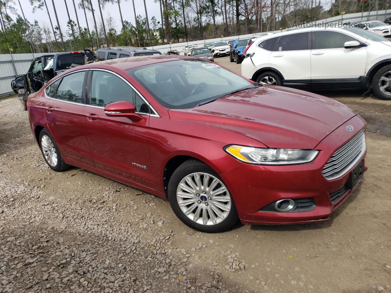 2013 Ford Fusion Se Hybrid Red vin: 3FA6P0LU3DR206235