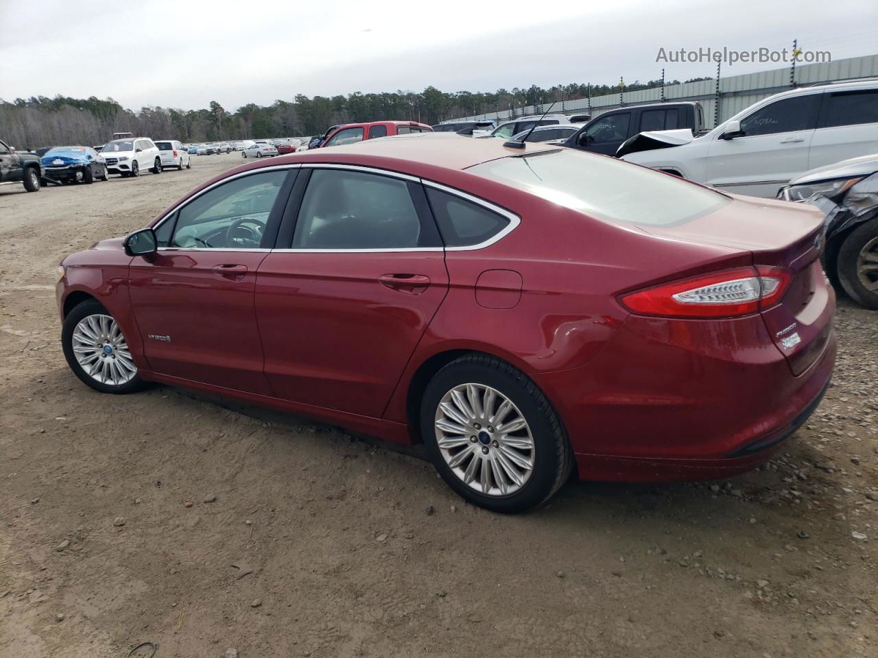 2013 Ford Fusion Se Hybrid Red vin: 3FA6P0LU3DR206235