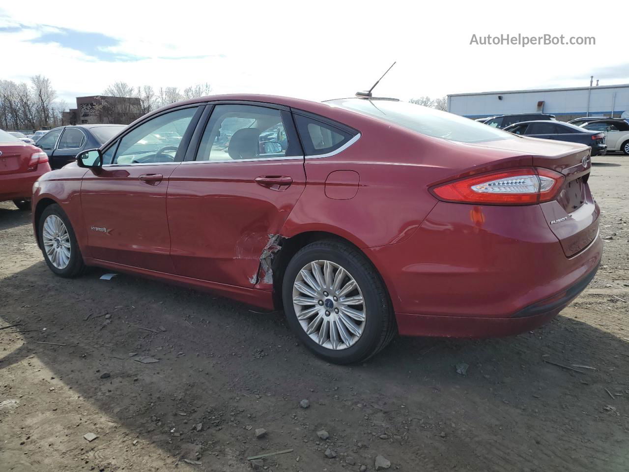 2014 Ford Fusion Se Hybrid Red vin: 3FA6P0LU3ER310600