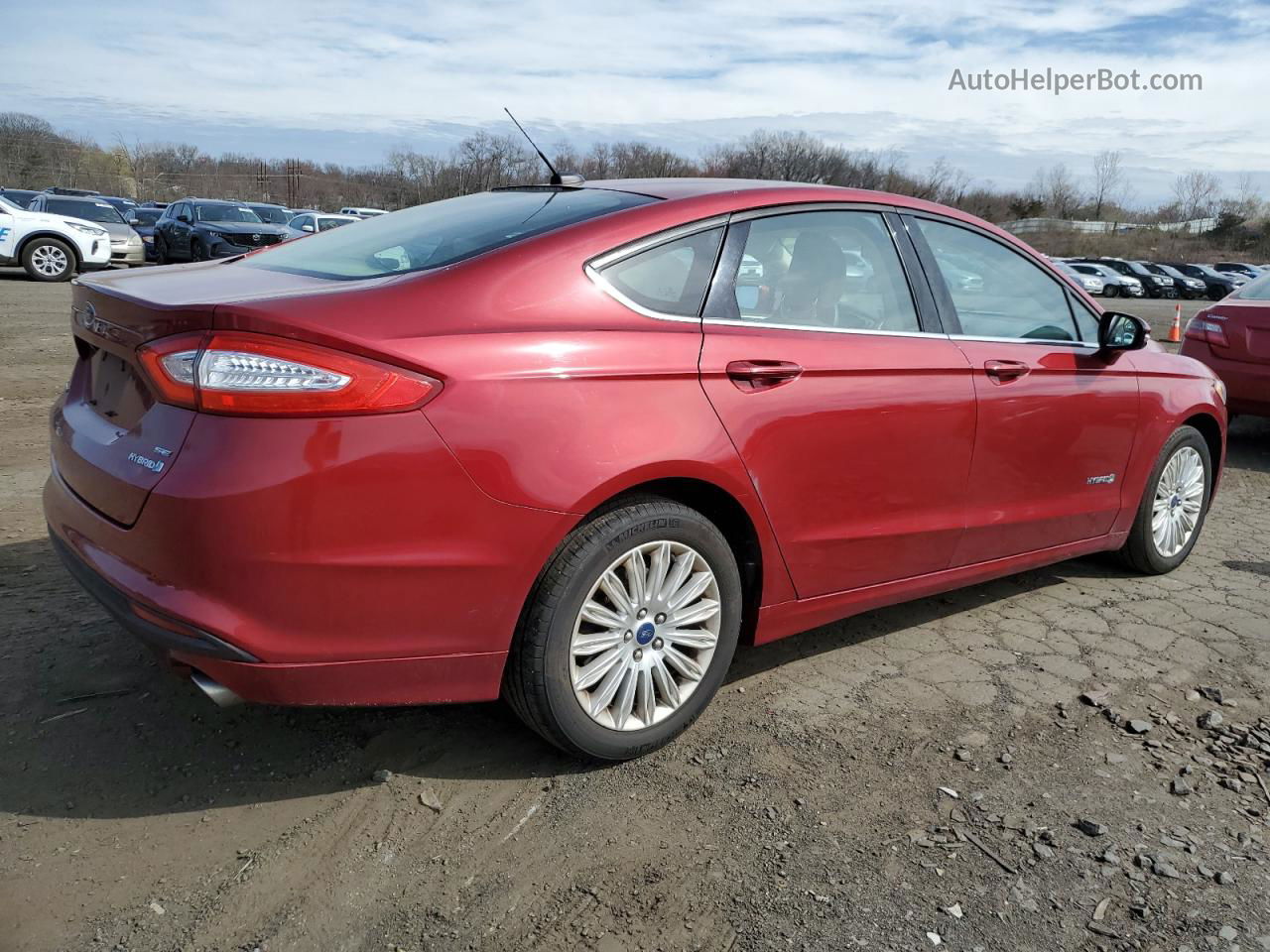 2014 Ford Fusion Se Hybrid Red vin: 3FA6P0LU3ER310600