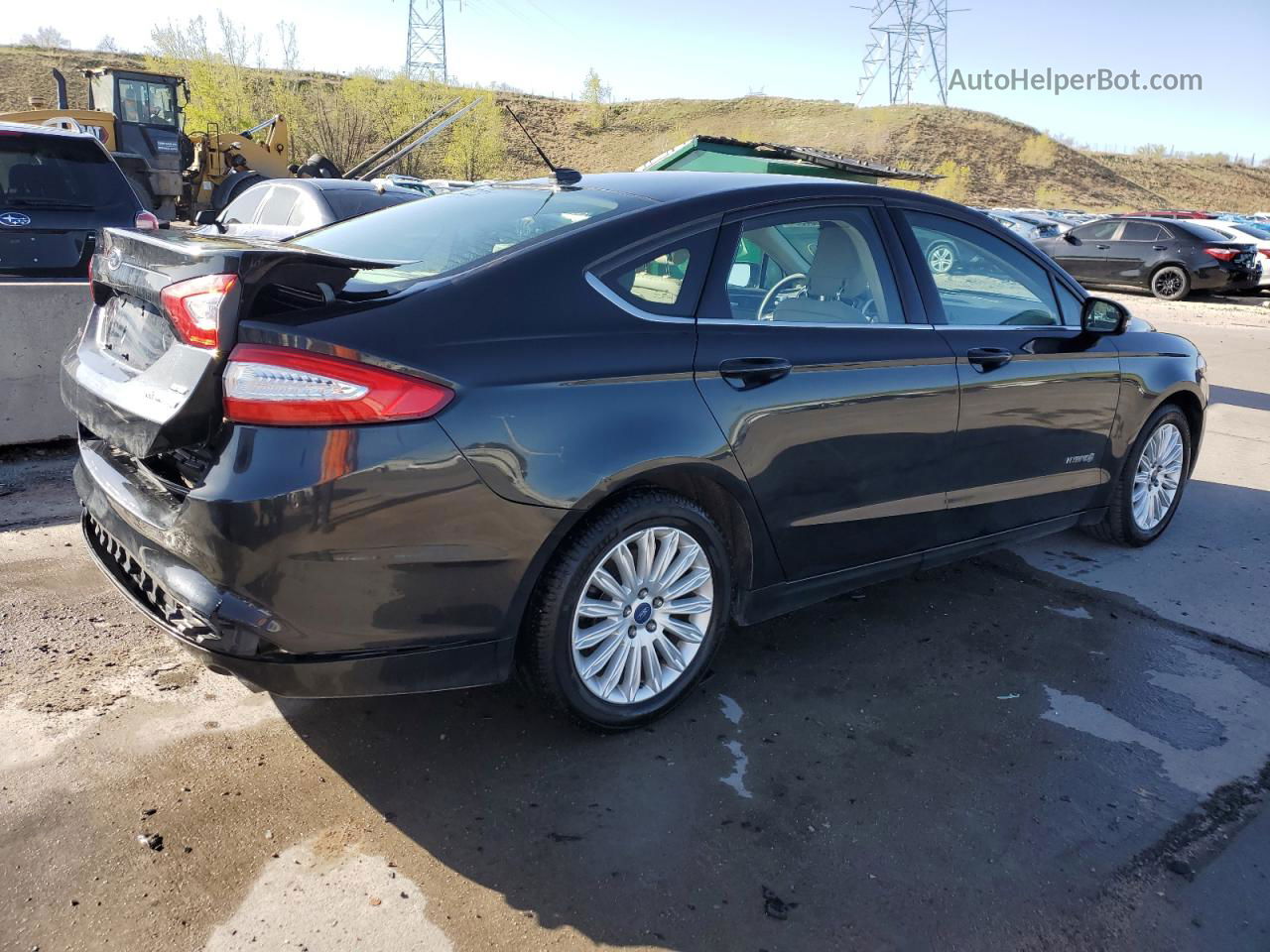 2014 Ford Fusion Se Hybrid Black vin: 3FA6P0LU3ER365869