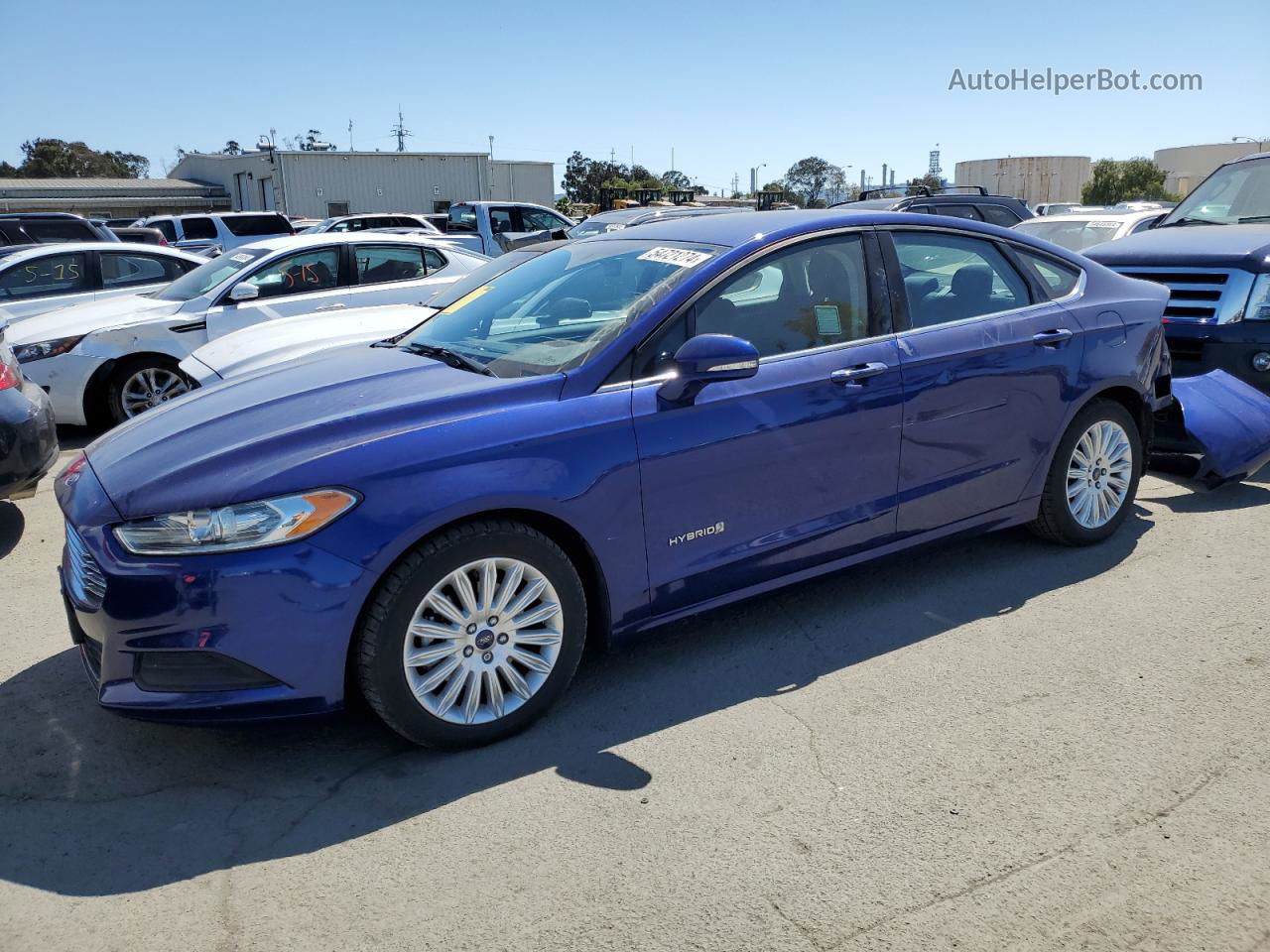 2016 Ford Fusion Se Hybrid Blue vin: 3FA6P0LU3GR173628