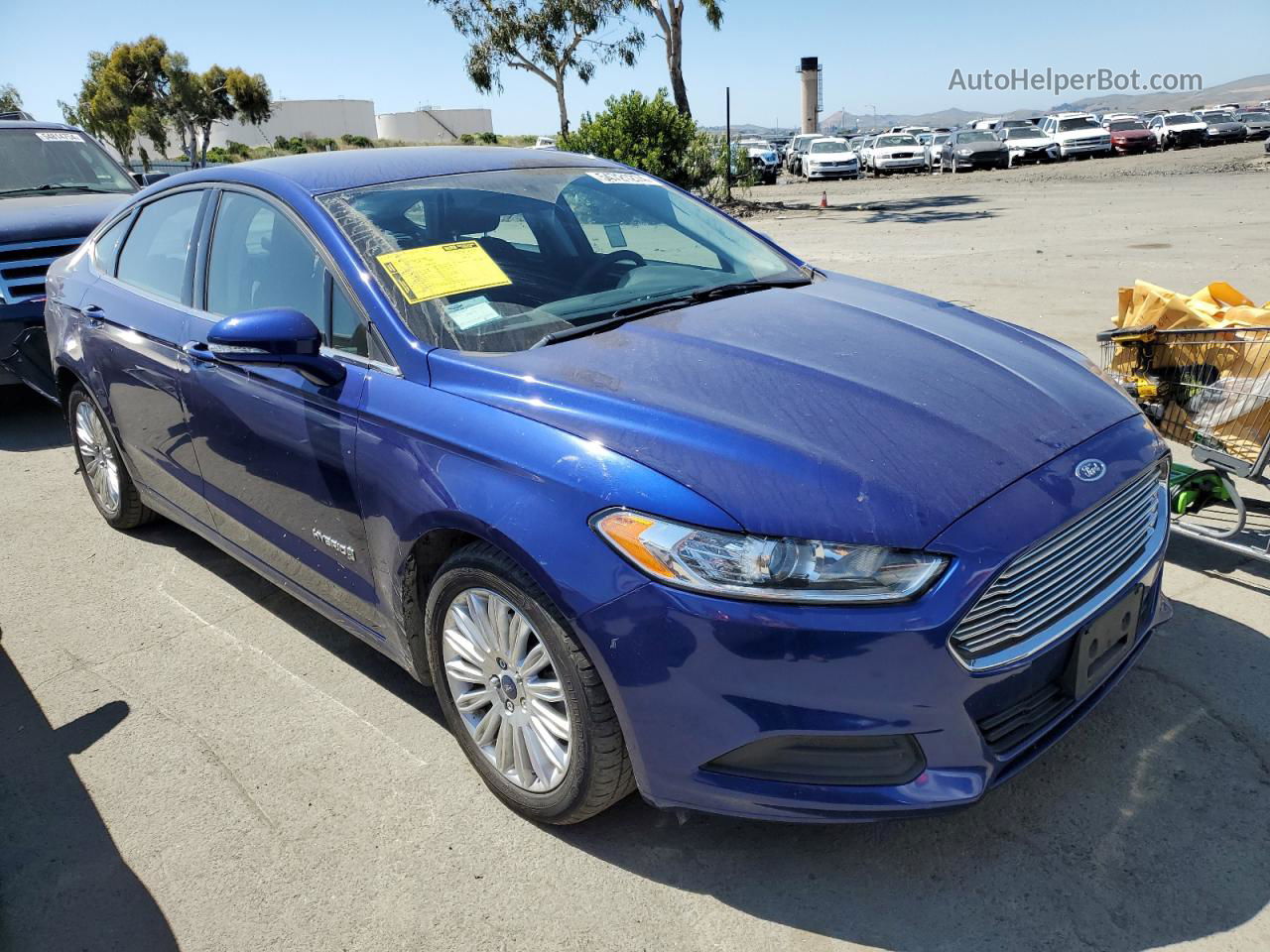 2016 Ford Fusion Se Hybrid Blue vin: 3FA6P0LU3GR173628