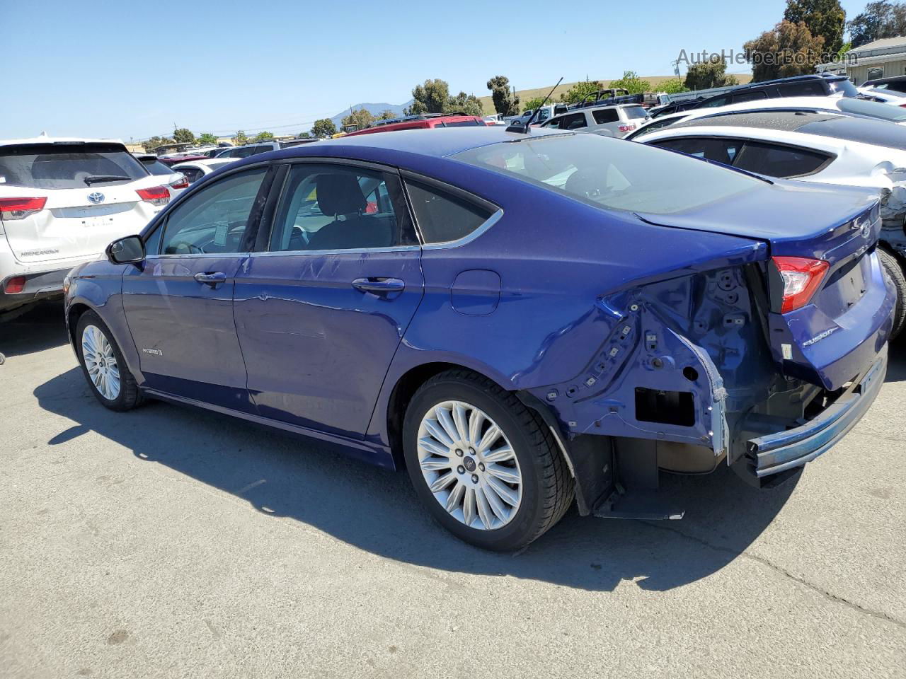 2016 Ford Fusion Se Hybrid Blue vin: 3FA6P0LU3GR173628