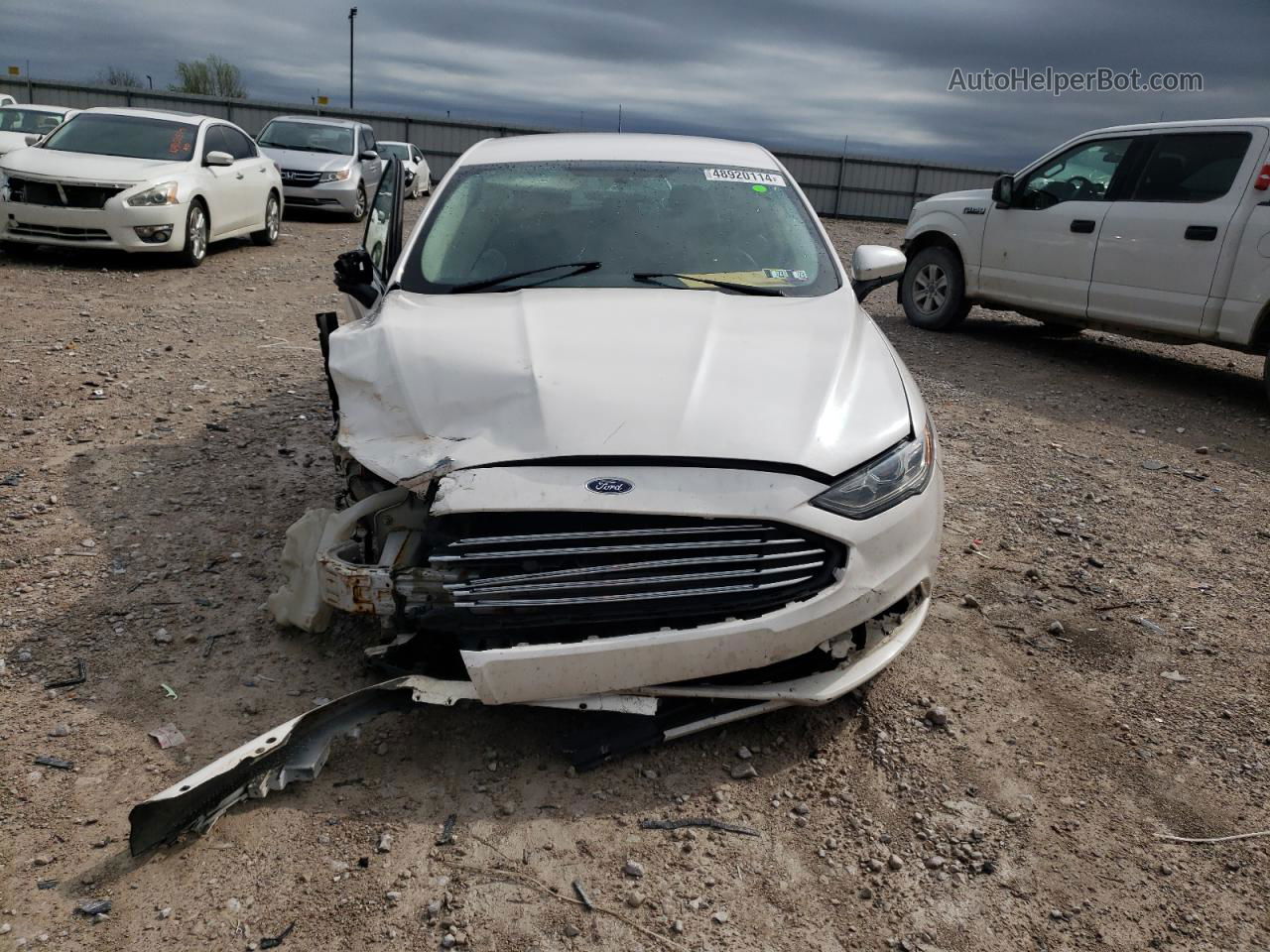 2017 Ford Fusion Se Hybrid White vin: 3FA6P0LU3HR117190