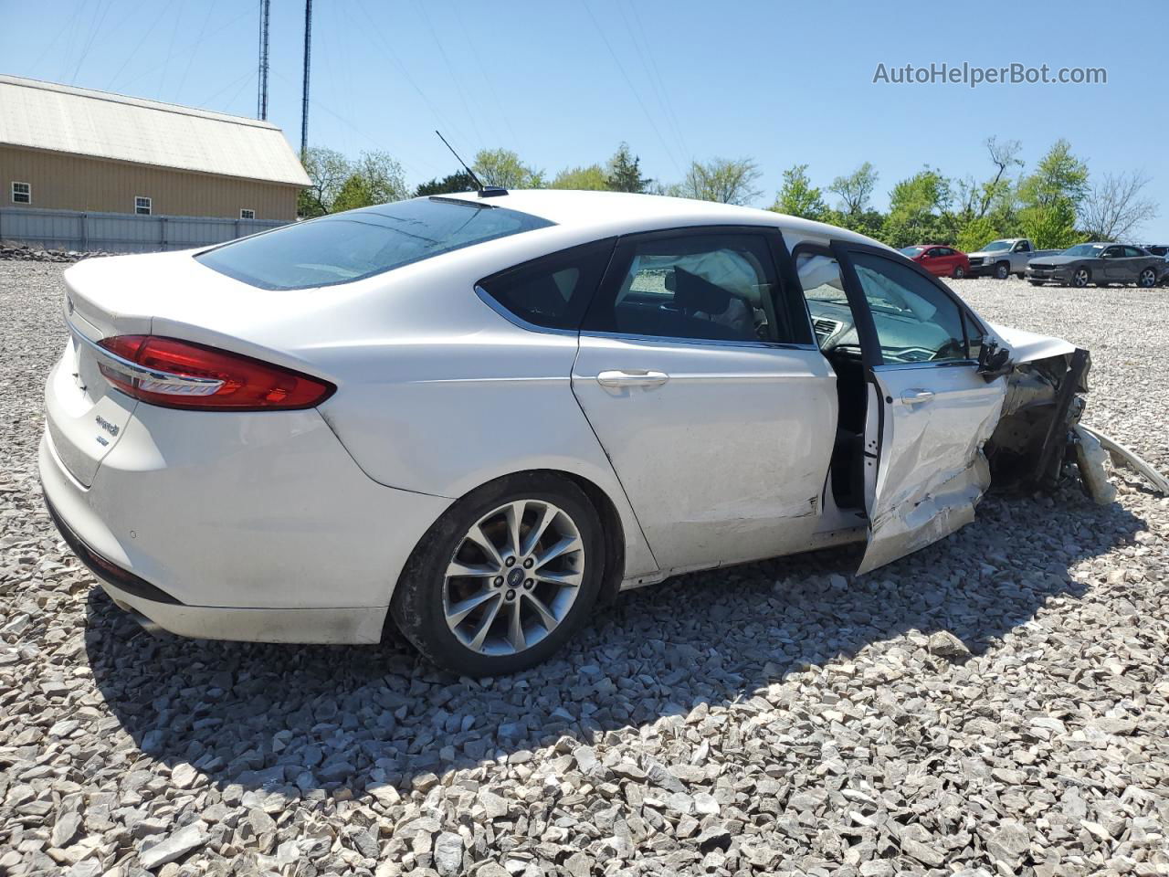 2017 Ford Fusion Se Hybrid White vin: 3FA6P0LU3HR117190