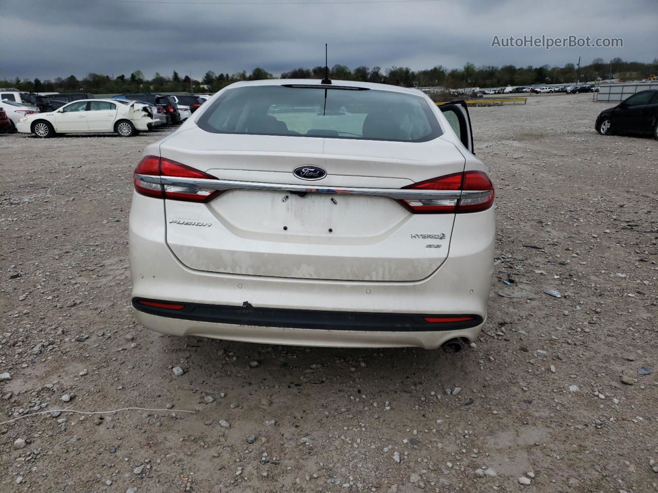 2017 Ford Fusion Se Hybrid White vin: 3FA6P0LU3HR117190