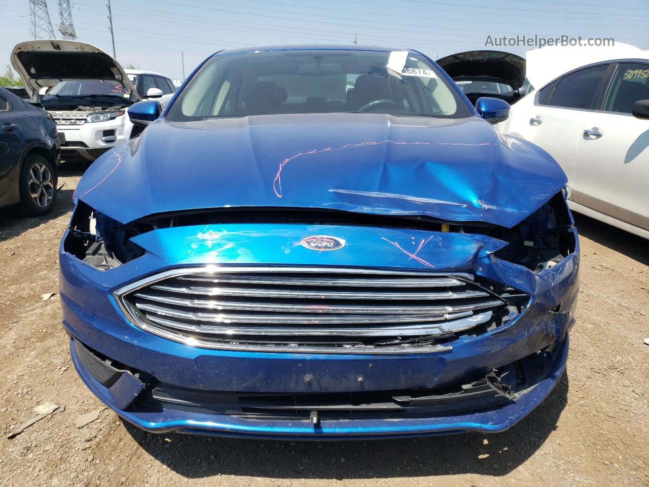 2017 Ford Fusion Se Hybrid Blue vin: 3FA6P0LU3HR223039