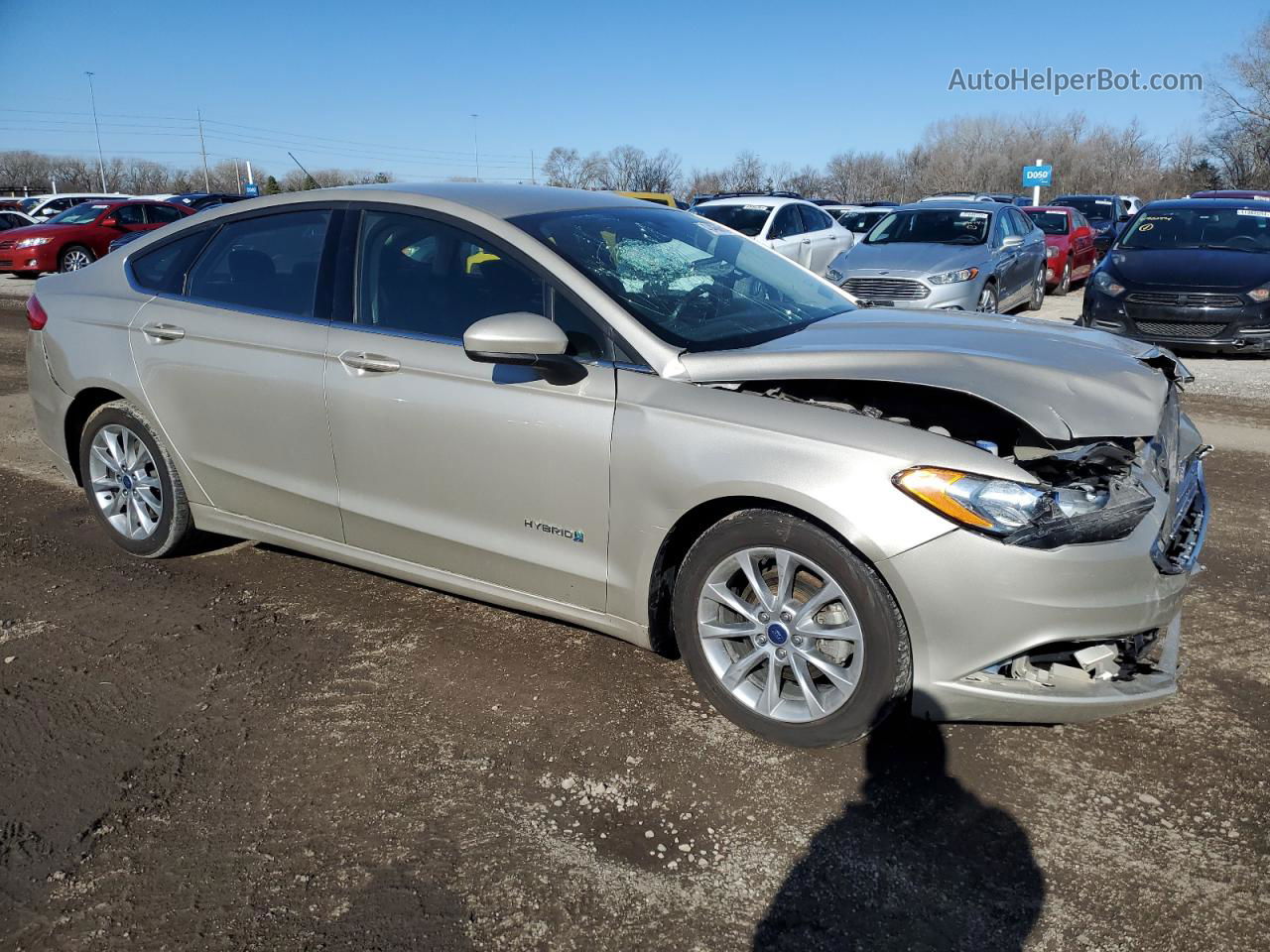 2017 Ford Fusion Se Hybrid Beige vin: 3FA6P0LU3HR295164