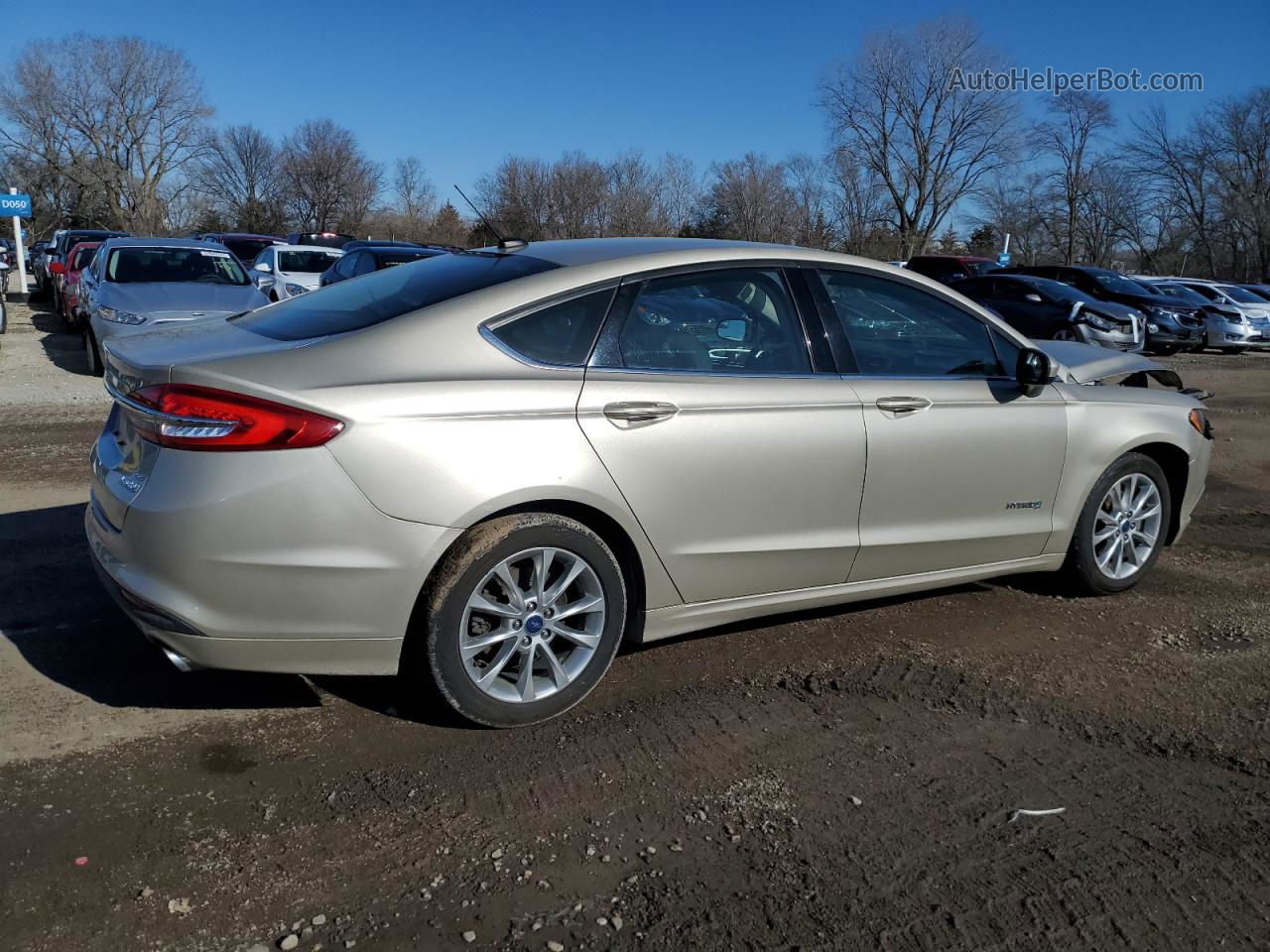 2017 Ford Fusion Se Hybrid Beige vin: 3FA6P0LU3HR295164