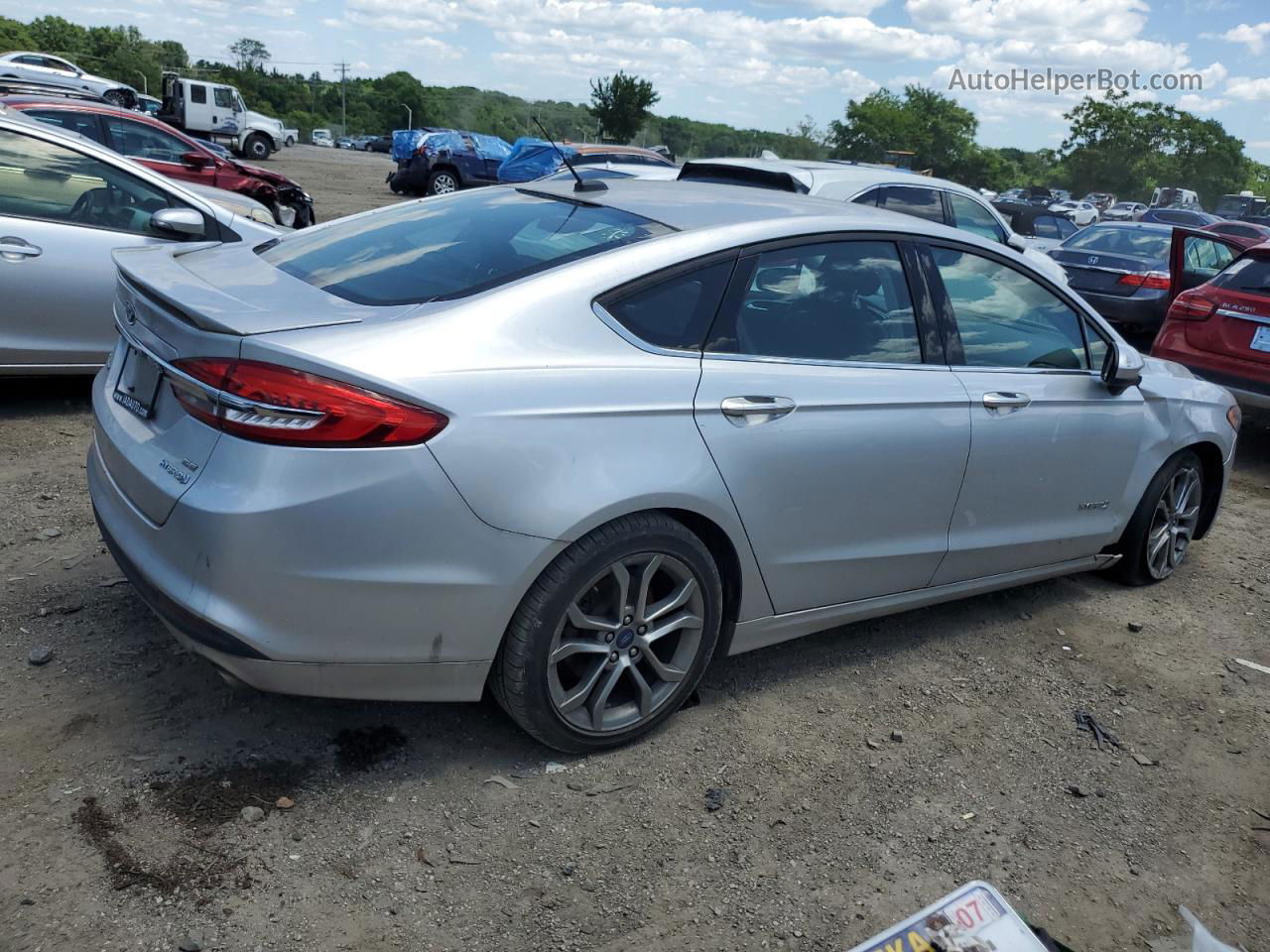 2017 Ford Fusion Se Hybrid Silver vin: 3FA6P0LU3HR300542