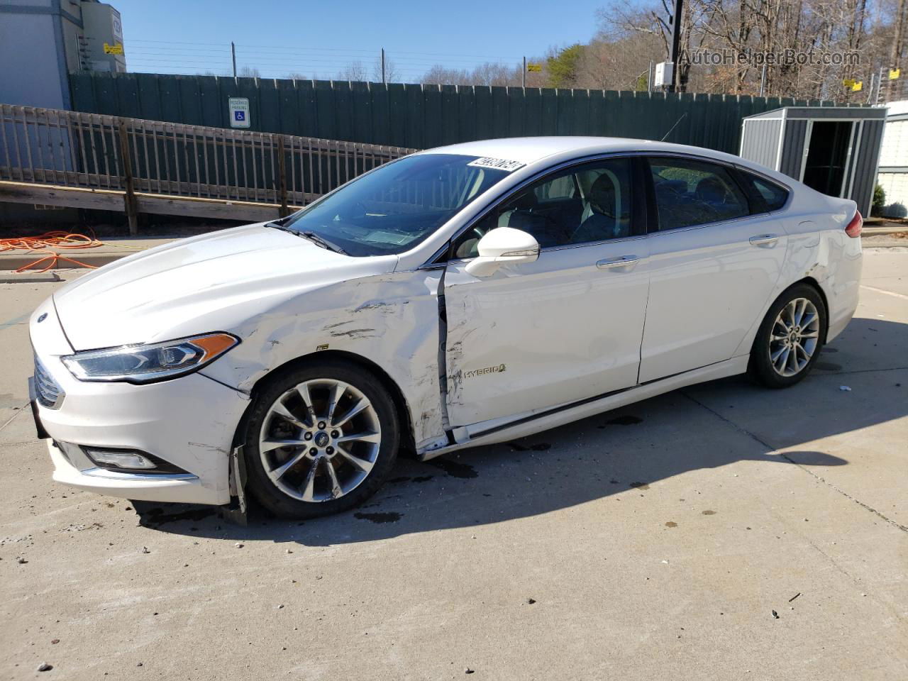 2017 Ford Fusion Se Hybrid Белый vin: 3FA6P0LU3HR359624