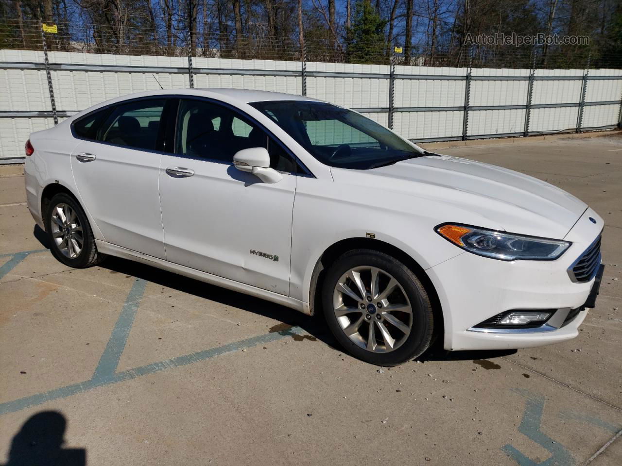 2017 Ford Fusion Se Hybrid Белый vin: 3FA6P0LU3HR359624