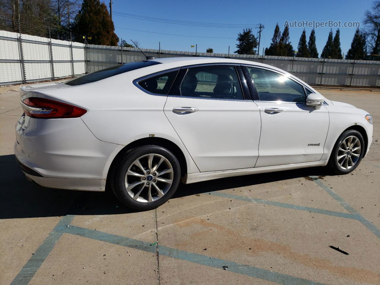 2017 Ford Fusion Se Hybrid Белый vin: 3FA6P0LU3HR359624