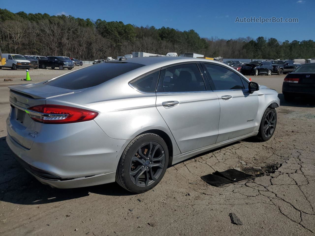 2018 Ford Fusion Se Hybrid Silver vin: 3FA6P0LU3JR102078