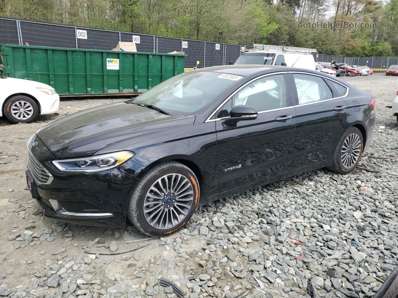 2018 Ford Fusion Se Hybrid Black vin: 3FA6P0LU3JR119785