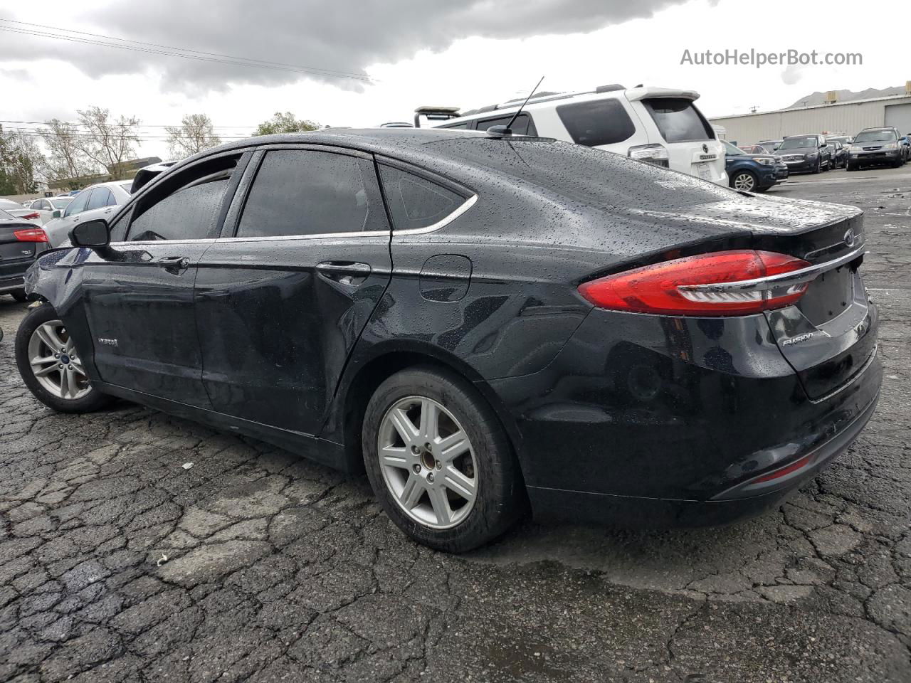 2018 Ford Fusion Se Hybrid Black vin: 3FA6P0LU3JR156366