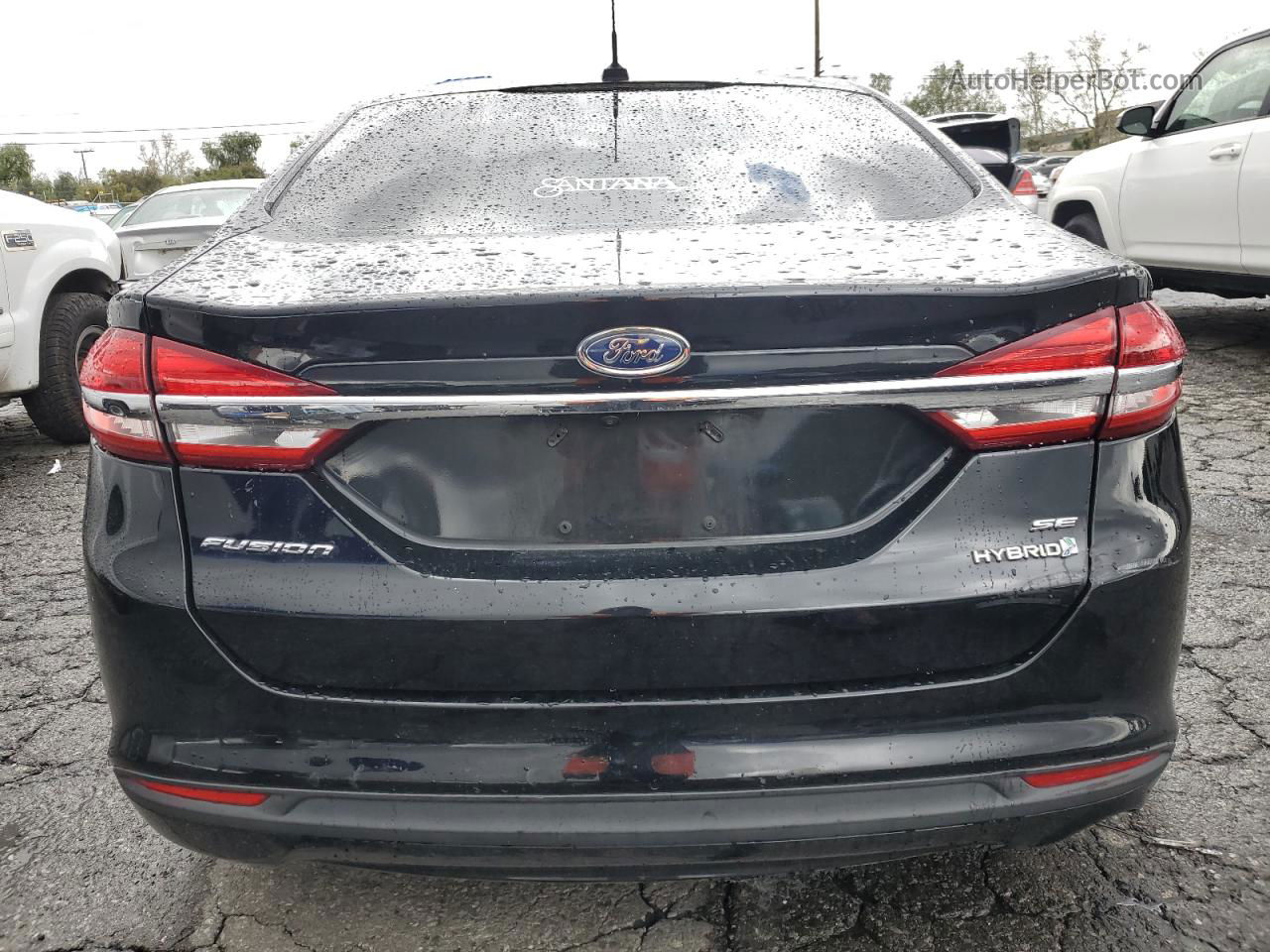 2018 Ford Fusion Se Hybrid Black vin: 3FA6P0LU3JR156366