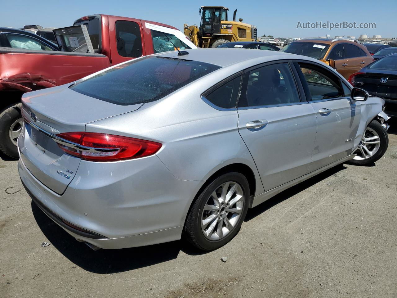 2018 Ford Fusion Se Hybrid Silver vin: 3FA6P0LU3JR170414