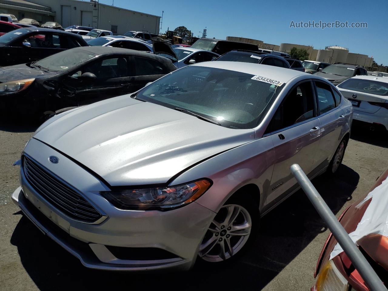 2018 Ford Fusion Se Hybrid Silver vin: 3FA6P0LU3JR170414