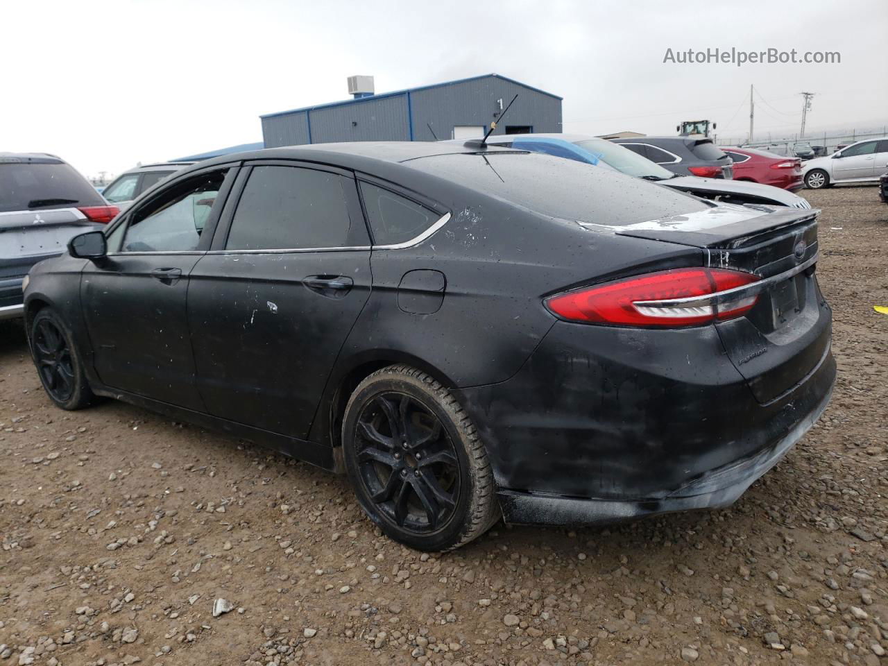 2018 Ford Fusion Se Hybrid Black vin: 3FA6P0LU3JR219787