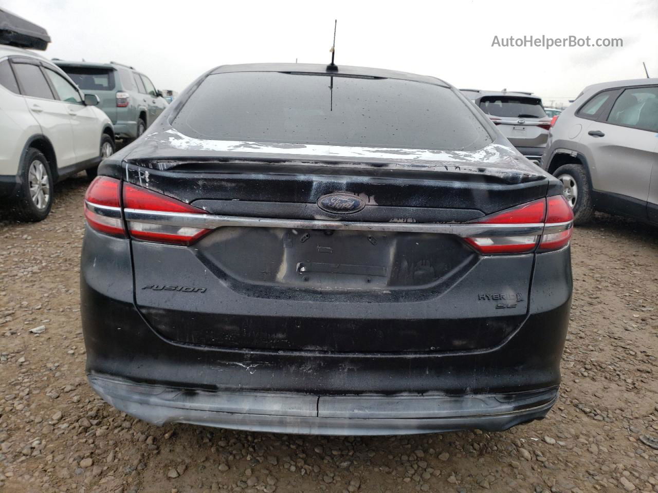 2018 Ford Fusion Se Hybrid Black vin: 3FA6P0LU3JR219787