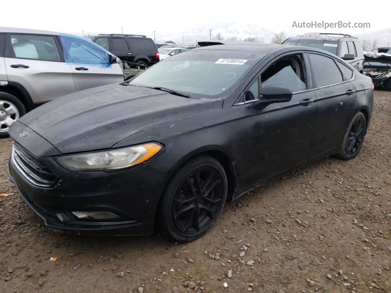 2018 Ford Fusion Se Hybrid Black vin: 3FA6P0LU3JR219787