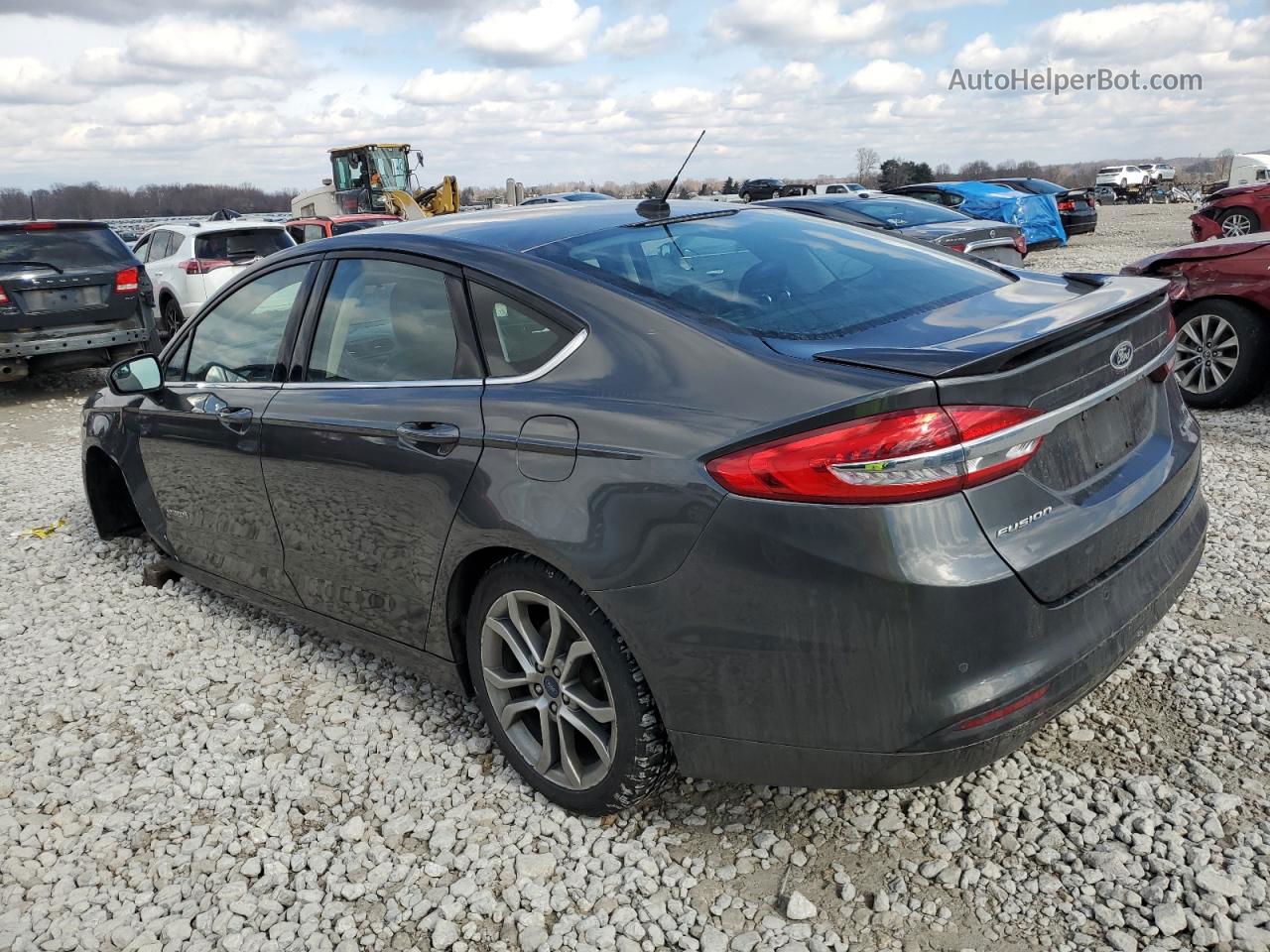 2018 Ford Fusion Se Hybrid Charcoal vin: 3FA6P0LU3JR255849