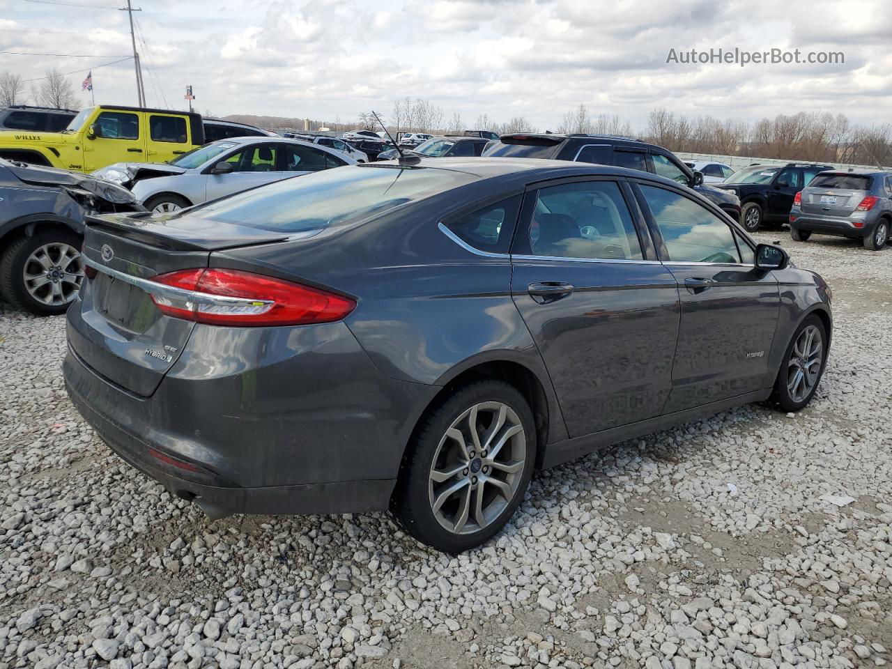 2018 Ford Fusion Se Hybrid Charcoal vin: 3FA6P0LU3JR255849