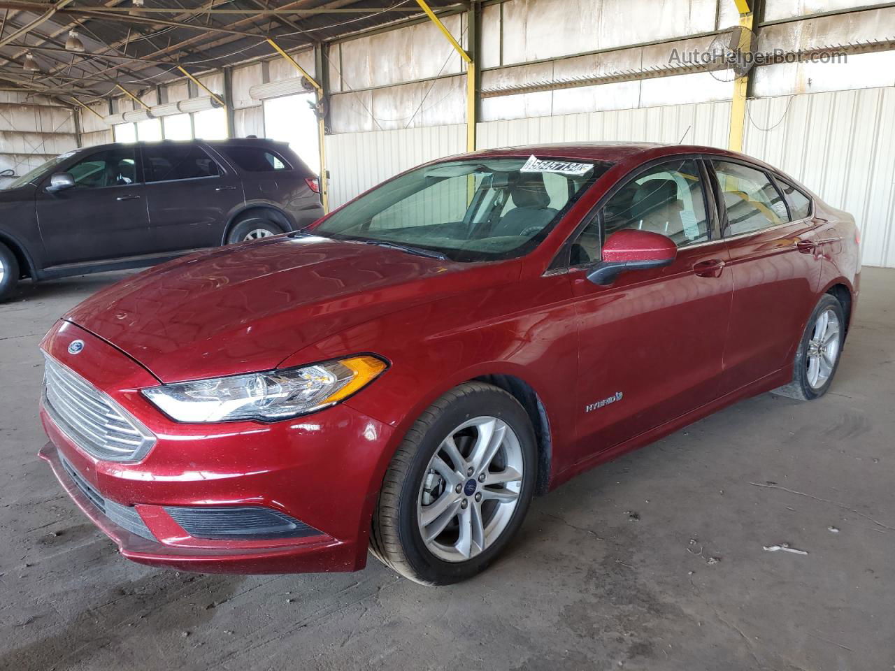 2018 Ford Fusion Se Hybrid Red vin: 3FA6P0LU3JR257455