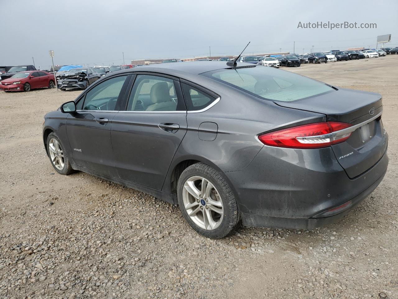 2018 Ford Fusion Se Hybrid Gray vin: 3FA6P0LU3JR268925